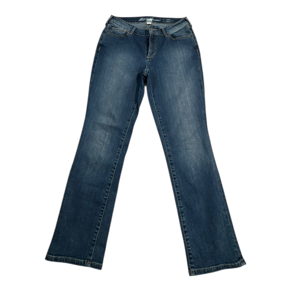 Eddie Bauer Curvy Fit Straight Leg Jeans Medium Wash P10‎ Made in Mexico